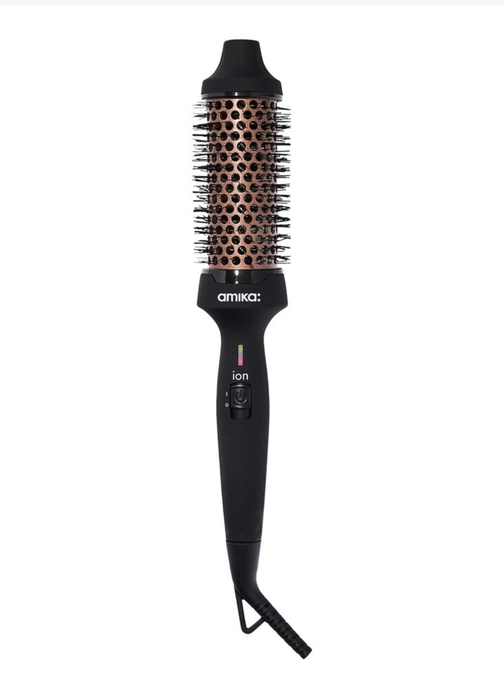 Amika Blowout Babe Round Ionic Hot Brush - Black & Rose Gold $100